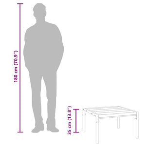 Tavolino da Giardino Nero 60x60x35 cm Acciaio 362726