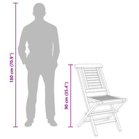 Sedie da Giardino Pieghevole 2pz 47x63x90cm Legno Massello Teak 362755