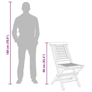 Sedie da Giardino Pieghevole 2pz 47x63x90cm Legno Massello Teak 362755