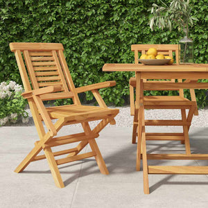 Sedie da Giardino Pieghevoli 2pz 56x63x90cm Legno Massello Teak 362756