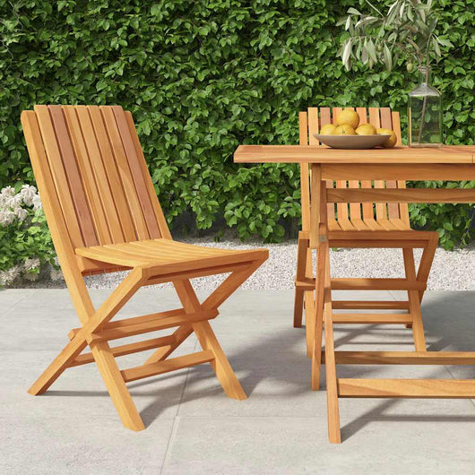 Sedie da Giardino Pieghevoli 2pz 47x47x89cm Legno Massello Teak 362757