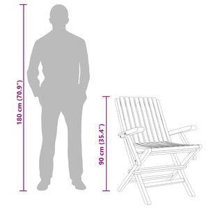 Sedie da Giardino Pieghevoli 2pz 61x67x90cm Legno Massello Teak 362758