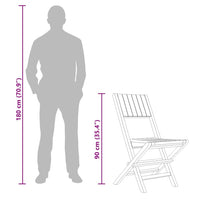 Sedie da Giardino Pieghevoli 2pz 47x61x90cm Legno Massello Teak 362759