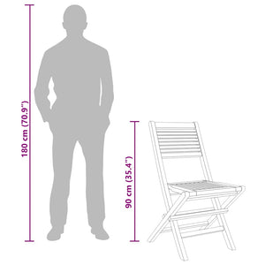 Sedie da Giardino Pieghevoli 2pz 47x62x90cm Legno Massello Teak 362761