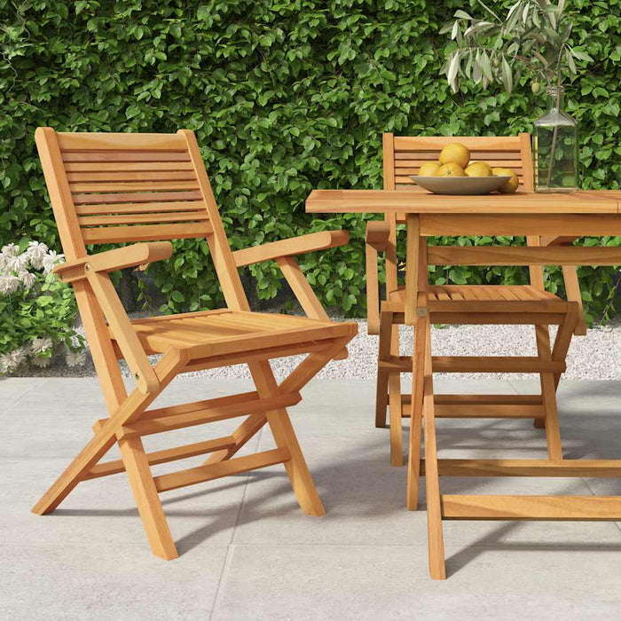 Sedie da Giardino Pieghevoli 2pz 55x62x90cm Legno Massello Teak 362762