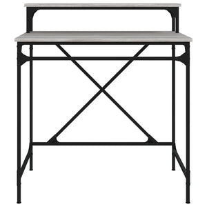 Scrivania Grigio Sonoma 80x50x90 cm Legno Multistrato e Ferro 826707