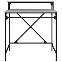 Scrivania tavolo postazione di lavoro mobile per computer studio computer sonoma 80 x 50 x 90 cm in legno ingegnerizzato e grigio ferro 02_0023965