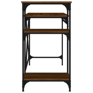 Scrivania Ripiani Rovere Marrone 105x50x90cm Multistrato Ferro 826718