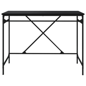 Scrivania Nera 100x50x75 cm in Legno Multistrato e Ferro