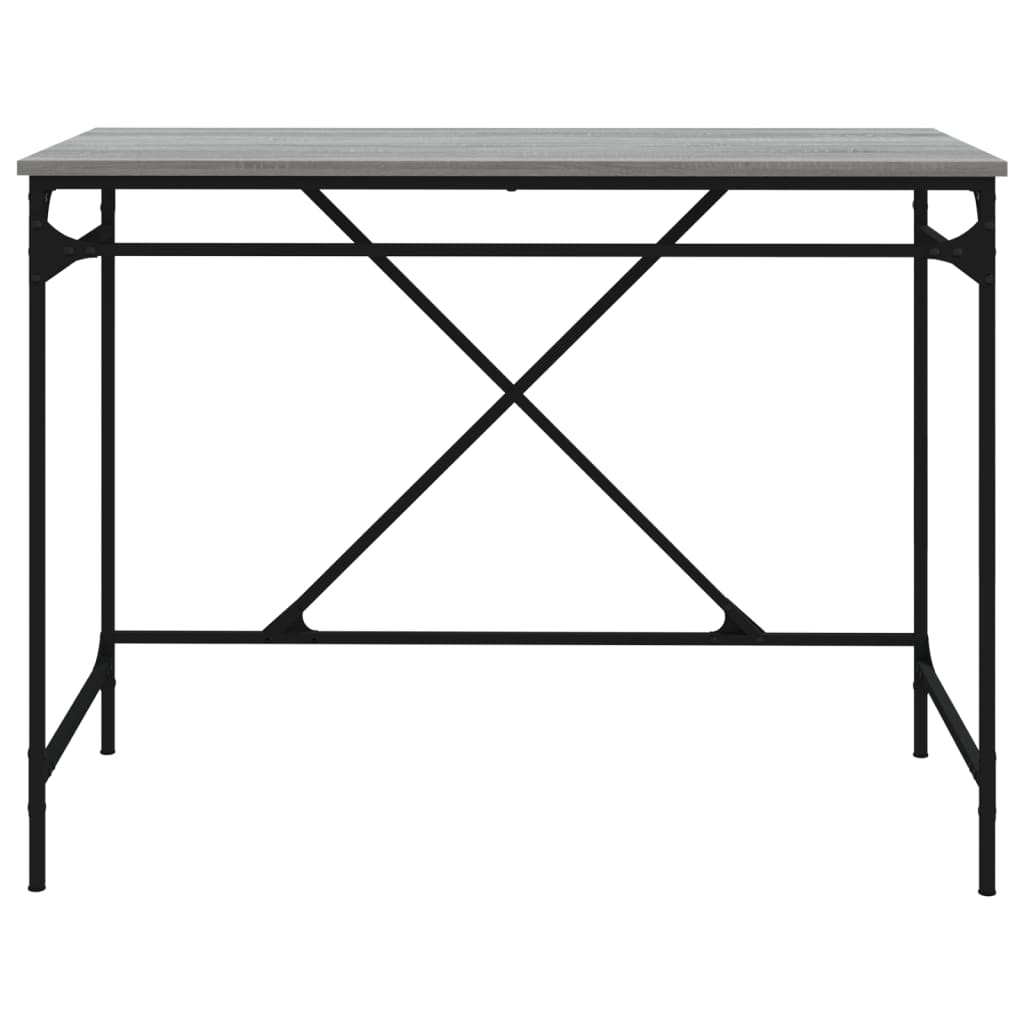 Scrivania tavolo postazione di lavoro mobile per computer studio sonoma 100 x 50 x 75 cm derivati ​​del legno e ferro grigio 02_0023938