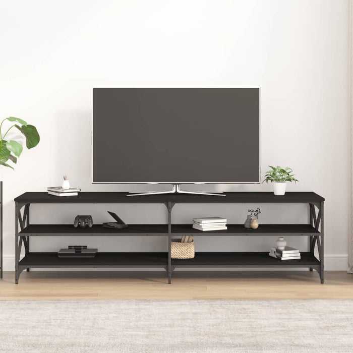 Mobile Porta TV Nero 180x40x50 cm in Legno Multistrato 826734