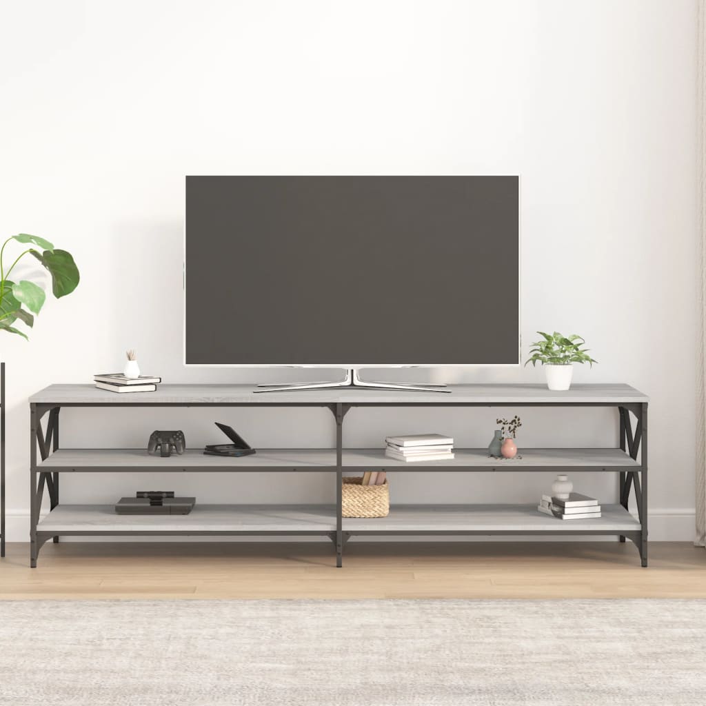Mobile TV Grigio Sonoma 180x40x50 cm in Legno Multistrato 826737