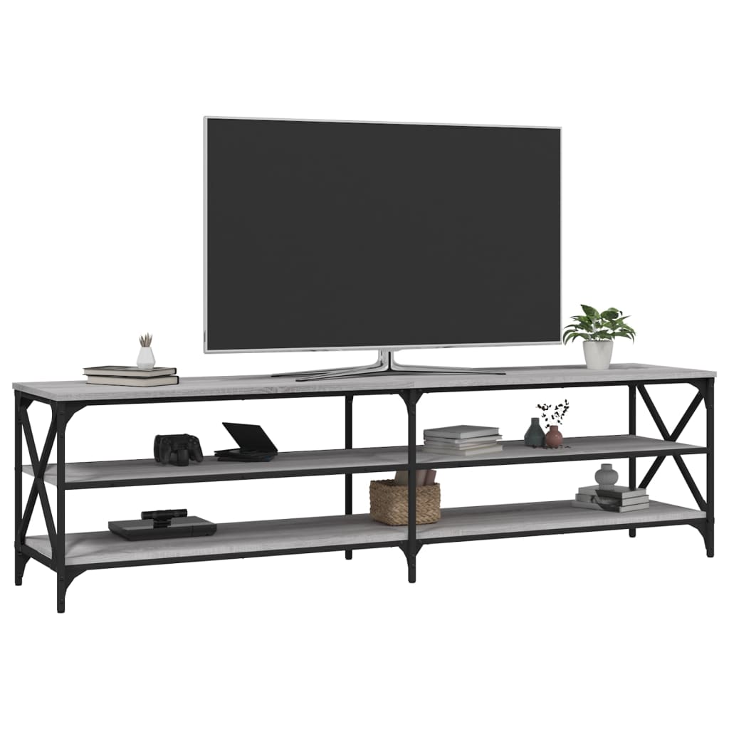 Mobile TV Grigio Sonoma 180x40x50 cm in Legno Multistrato 826737