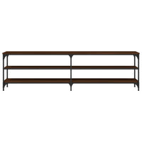 Mobile TV Rovere Marrone 180x30x50cm Legno Multistrato Metallo 826758