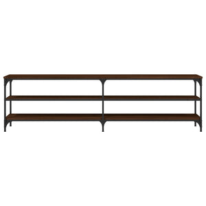 Mobile TV Rovere Marrone 180x30x50cm Legno Multistrato Metallo 826758