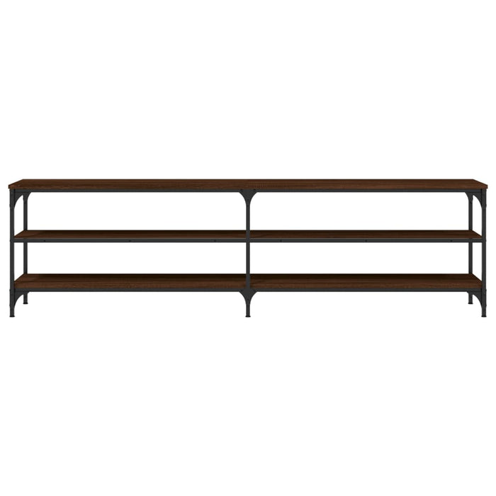 Mobile TV Rovere Marrone 180x30x50cm Legno Multistrato Metallo 826758