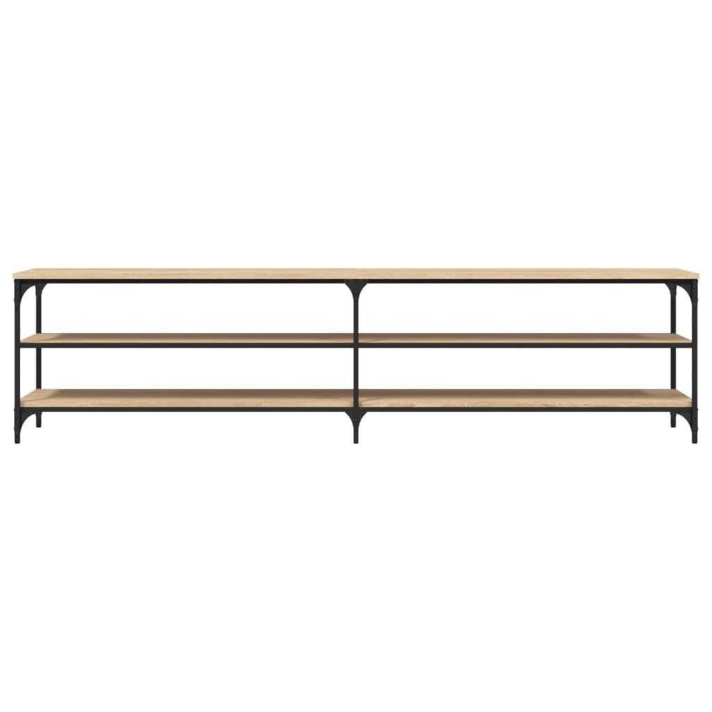Mobile TV Rovere Sonoma 200x30x50cm Legno Multistrato e Metallo 826760