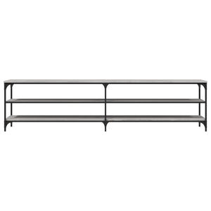 Mobile TV-Credenza TV-Console TV Grigio Sonoma 200x30x50cm Legno Multistrato e Metallo