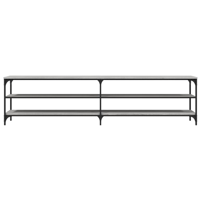 Mobile TV-Credenza TV-Console TV Grigio Sonoma 200x30x50cm Legno Multistrato e Metallo