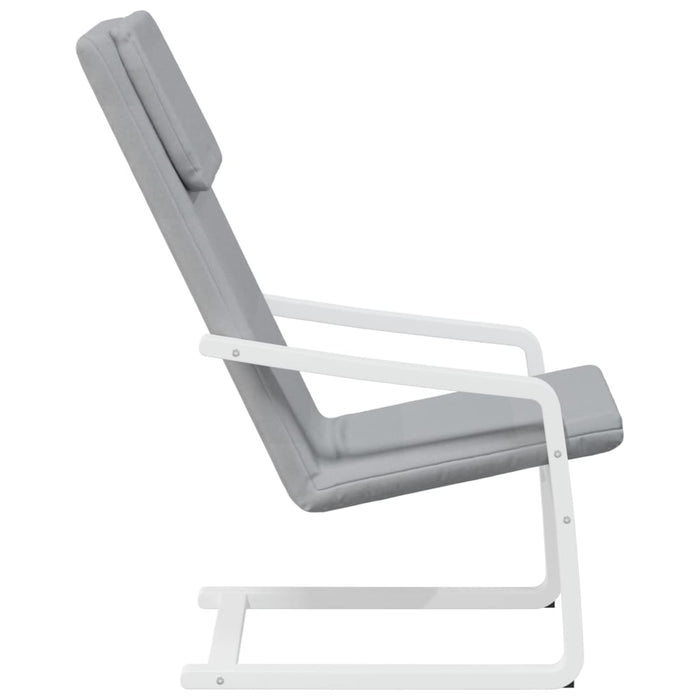Sedia Relax Grigio Chiaro in Tessuto 351054