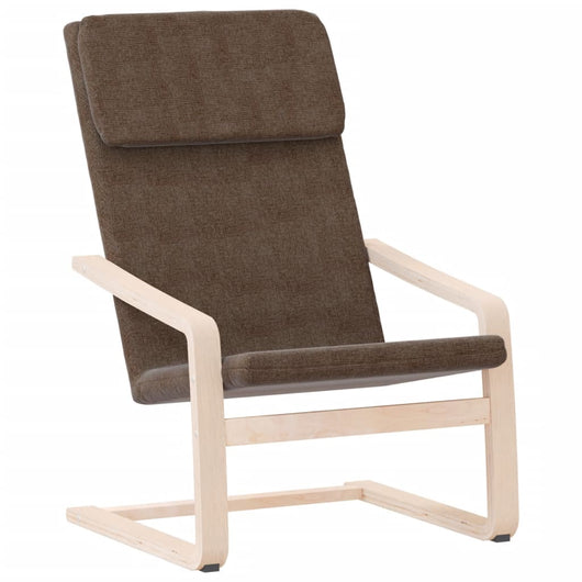 Sedia Relax Marrone Scuro in Tessuto 351056