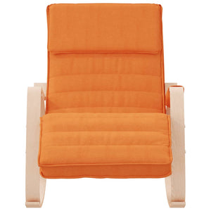 Sedia a Dondolo Giallo Scuro in Tessuto 351081