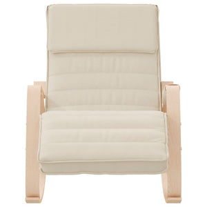 vidaXL Sedia a Dondolo in Tessuto Crema (solo UK/IE/FI/NO)