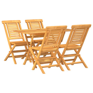 Set da Pranzo per Giardino 5 pz in Legno Massello di Teakcod mxl 76296