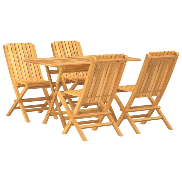 Set da Pranzo per Giardino 5 pz in Legno Massello di Teak 3155003