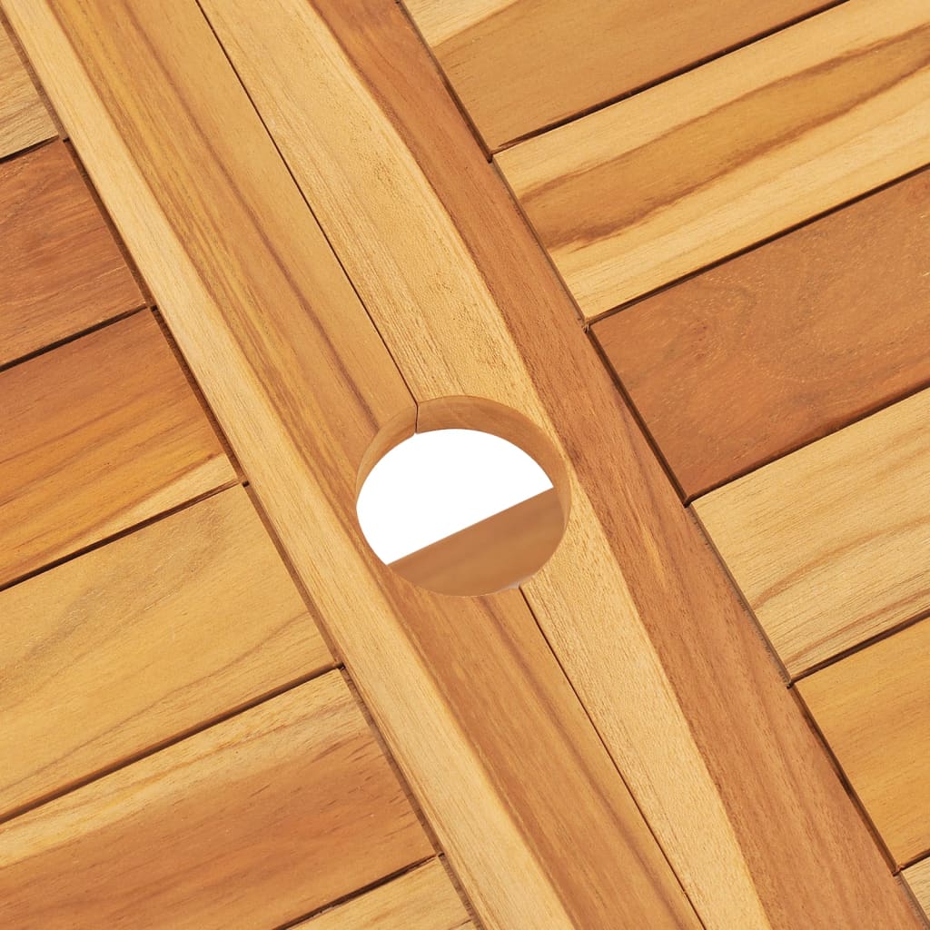 Set da Pranzo per Giardino 5 pz in Legno Massello di Teak 3155003