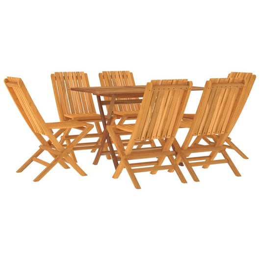 Set da pranzo per mobili da giardino mobili da esterno 7 pezzi in legno massello di teak 02_0014347