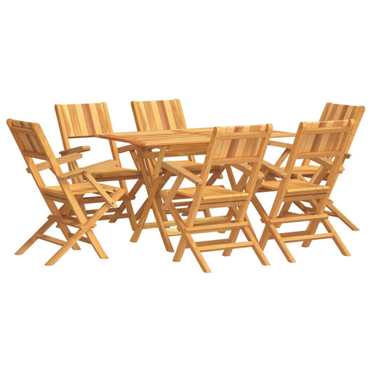 Set da Pranzo da Giardino 7 pz in Legno Massello di Teak 3155010