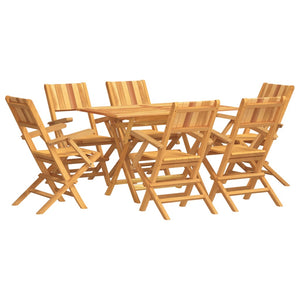 Set da Pranzo da Giardino 7 pz in Legno Massello di Teak 3155010