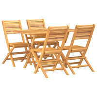 Set da Pranzo per Giardino 5 pz in Legno Massello di Teak 3155011