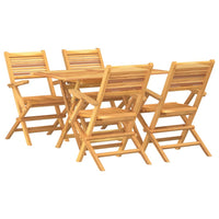 Set da Pranzo per Giardino 5 pz in Legno Massello di Teakcod mxl 76504