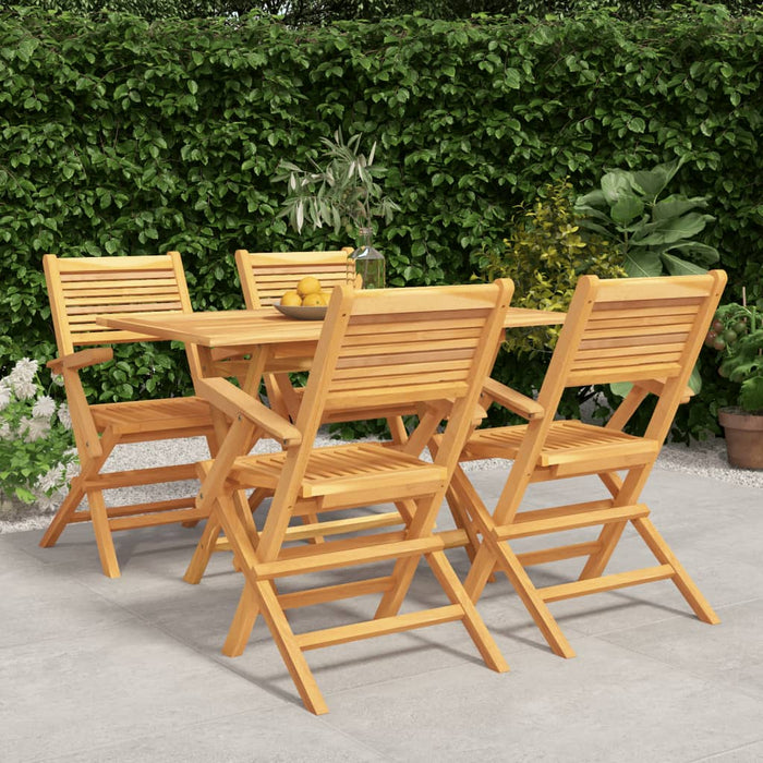 Set da Pranzo per Giardino 5 pz in Legno Massello di Teakcod mxl 76504