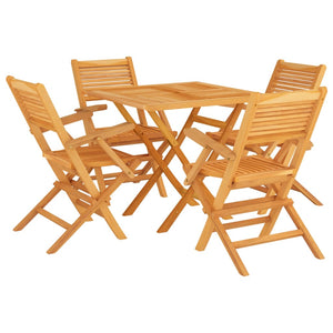 Set da Pranzo per Giardino 5 pz in Legno Massello di Teakcod mxl 124178