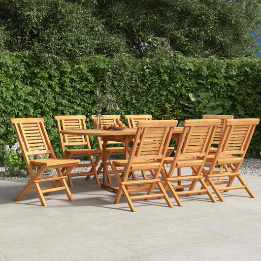 Sedie da Giardino Pieghevoli 8pz 47x63x90cm Legno Massello Teak 3155048