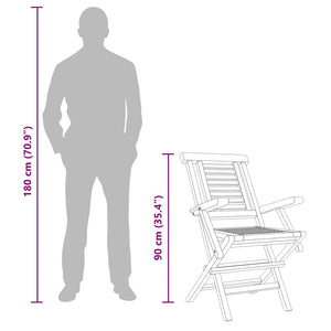 Sedie da Giardino Pieghevoli 6pz 56x63x90cm Legno Massello Teak 3155050