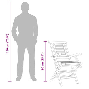 Sedie da Giardino Pieghevoli 8pz 56x63x90cm Legno Massello Teak 3155051