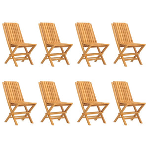 Sedie da Giardino Pieghevoli 8pz 47x47x89cm Legno Massello Teak