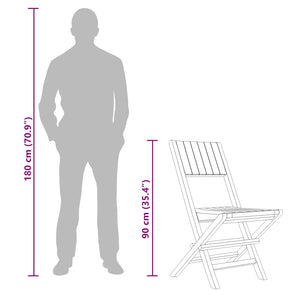 Sedie da Giardino Pieghevoli 4pz 47x61x90cm Legno Massello Teak 3155058