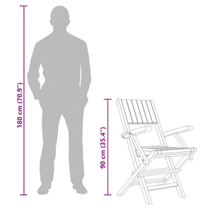 Sedie da Giardino Pieghevoli 4pz 55x61x90cm Legno Massello Teak 3155061