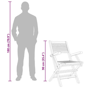 Sedie da Giardino Pieghevoli 8pz 55x62x90cm Legno Massello Teak 3155069