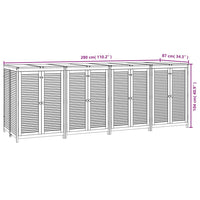 Contenitore da Giardino 280x87x104 cm Legno Massello di Acacia 3155244