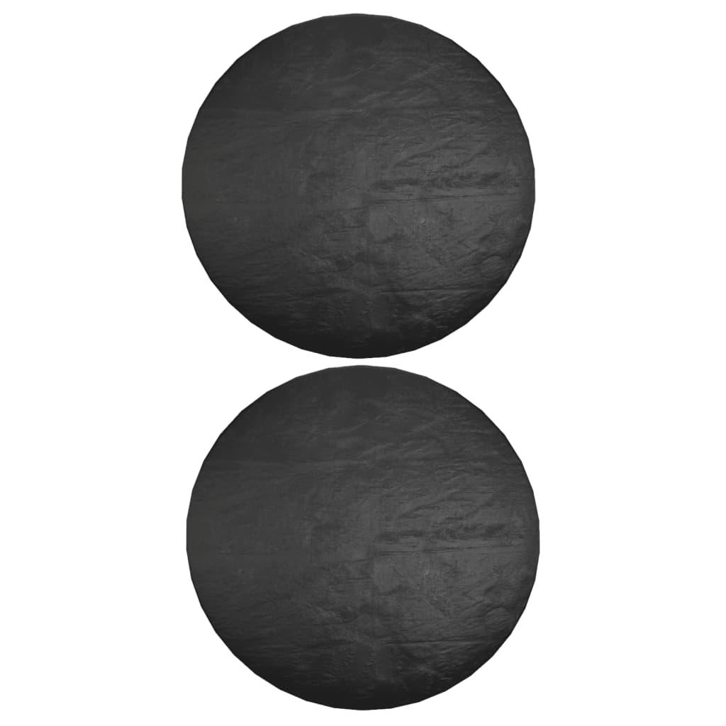 Coperture Mobili da Giardino 2pz 6 Occhielli Ø125x75 cm Rotonde 3155343