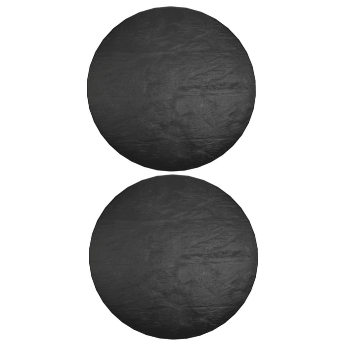 Coperture Mobili da Giardino 2pz 6 Occhielli Ø125x75 cm Rotonde 3155343
