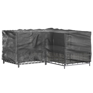 Coperture Mobili da Giardino a L 2pz 16 Occhielli 215x215x90cm