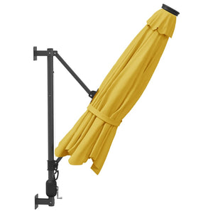 Ombrellone da esterno a parete con LED 290 cm giallo 02_0008679