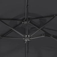 Ombrellone a Doppia Testa con LED Nero 316x240 cm 362975